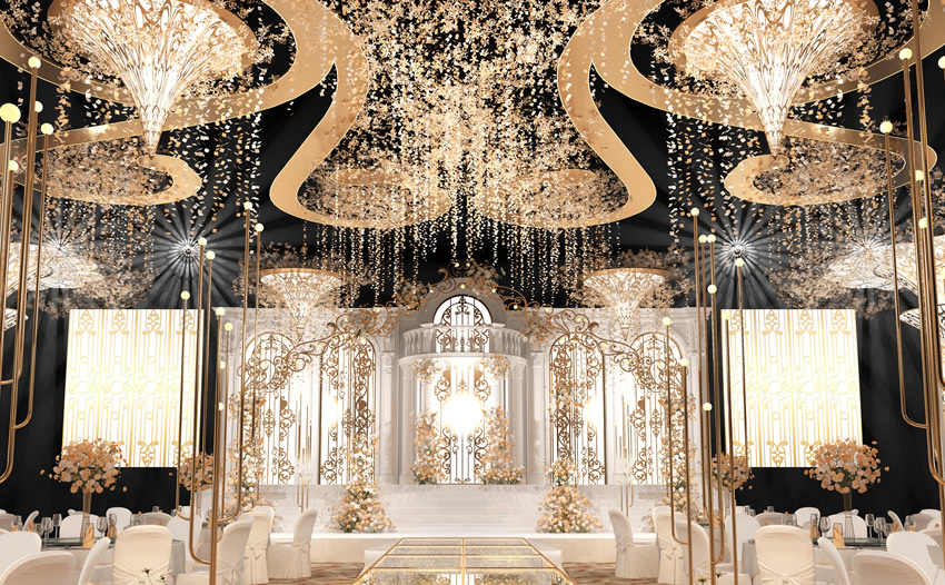 临沂花木兰喜事汇金色大厅效果展示